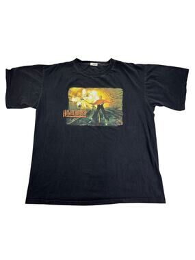 Vintage 80s Highlander Movie Promo Men's XL Black T-Shirt